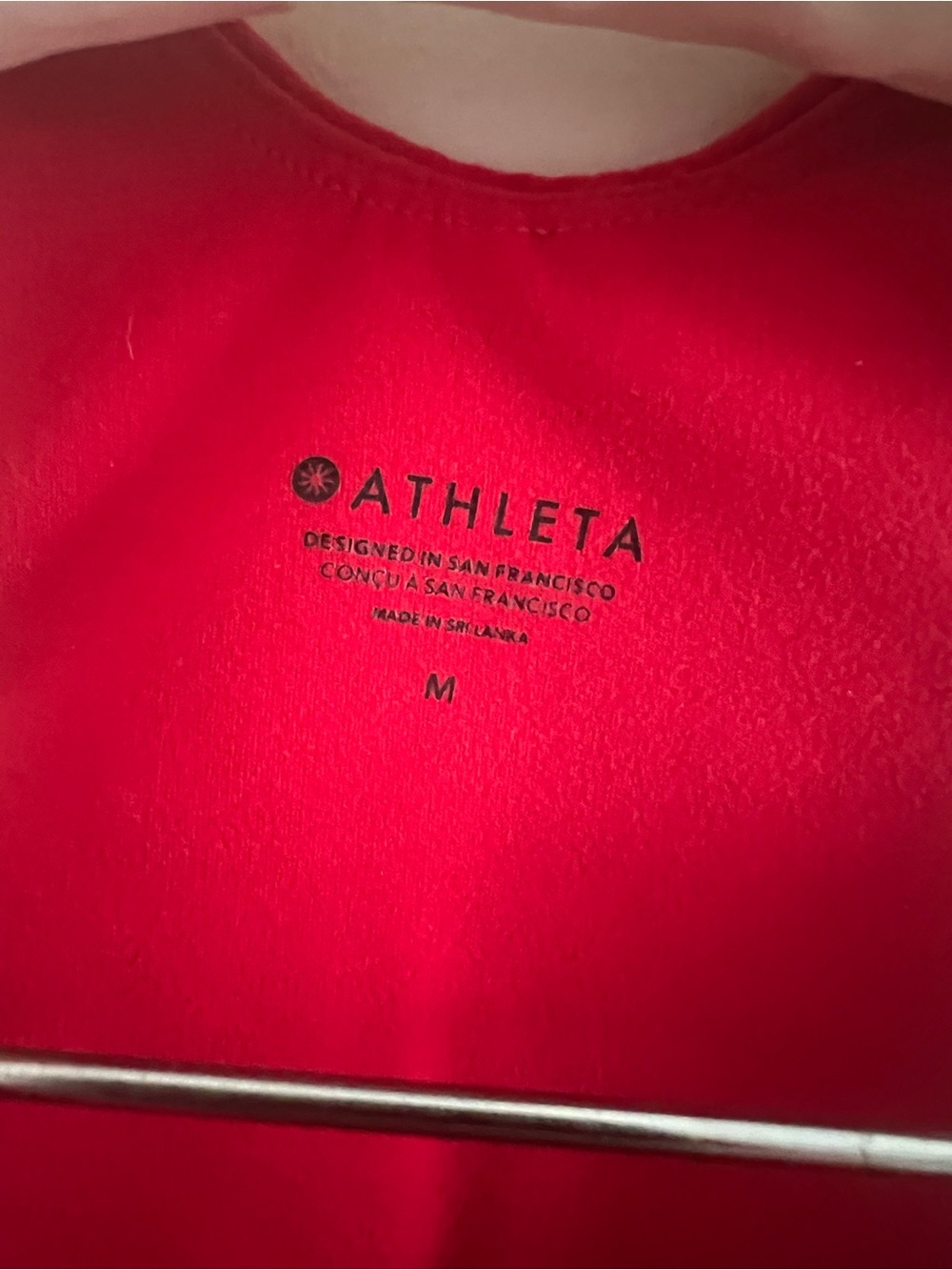 Athleta Conscious Red Crop Tank Size M - Picture 3 of 4